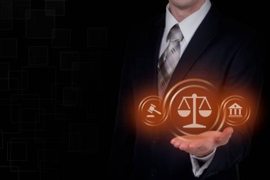 İş Hukuku Avukatı Hukuk Şirketi İnternet Teknolojisi Konsepti.