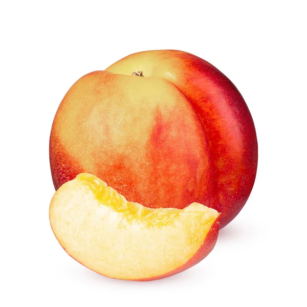 Nektarin frukt isolerad på vit bakgrund cutout — Stockfoto
