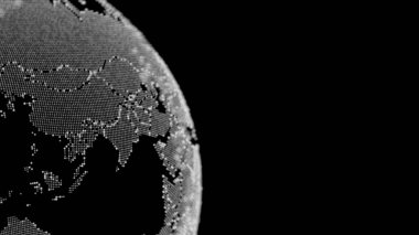 Dünya harita nokta, çizgi, kompozisyon, küresel, temsil eden ağ bağlantısı, uluslararası anlamı. Dijital dünya