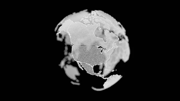 3D rendre la Terre numérique. États-Unis. Amérique — Photo