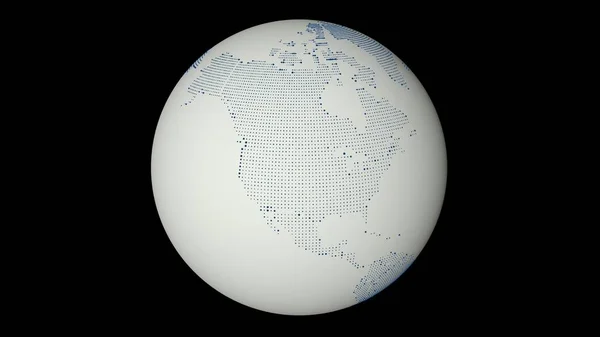 3D rendre la Terre numérique. États-Unis. Amérique — Photo