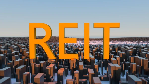 İş Kısaltması REIT imajını Gayrimenkul Yatırım Vakfı olarak kabul edin. 3d illüstrasyon