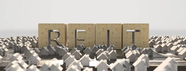 İş Kısaltması REIT imajını Gayrimenkul Yatırım Vakfı olarak kabul edin. 3d illüstrasyon