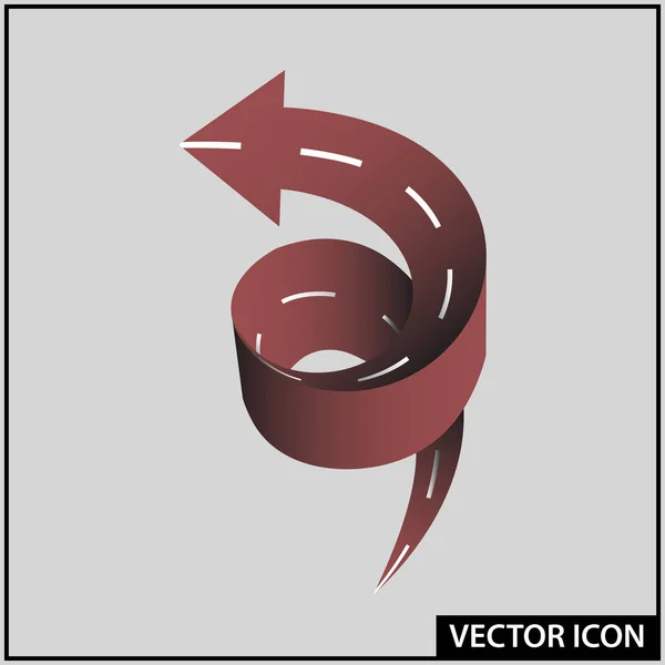 Ікона Дороги Скручена Спіральний Символ Нескінченності Шляху Векторна Графіка