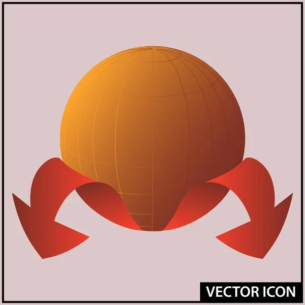 Ícone Vetor Posicionamento Global Símbolo Web — Vetor de Stock