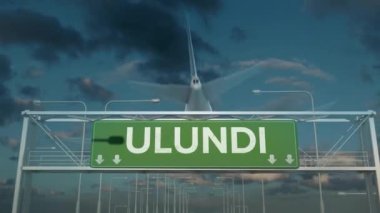 Ulundi Güney Afrika 'ya inen uçak.