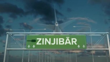 Zinjibar 'a inen uçak.