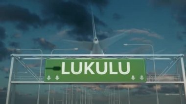 Lukulu Zambiya 'ya inen uçak.