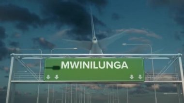 Mwinilunga Zambiya 'ya inen uçak.
