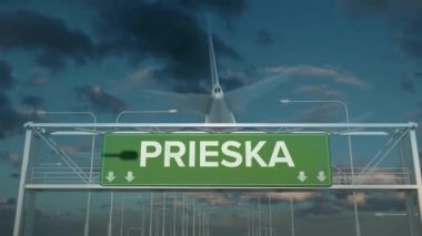 Prieska Güney Afrika 'ya inen uçak.