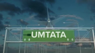 Umtata Güney Afrika 'ya inen uçak.