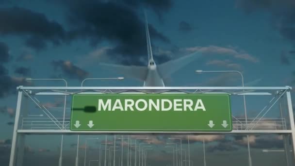 Літак, що приземлився в Марондері. — стокове відео