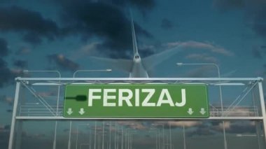 Ferizaj Kosova 'ya inen uçak.