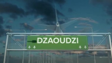 Dzaoudzi Mayotte 'a inen uçak.