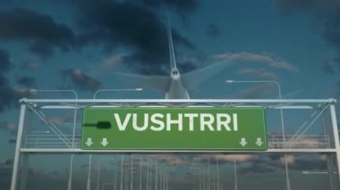 Vushtrri Kosova 'ya inen uçak.