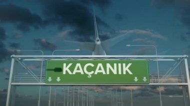 Kacanik Kosova 'ya inen uçak.