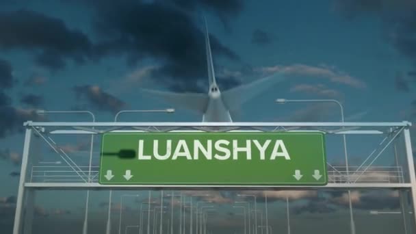 Luanshya Zambiya 'ya inen uçak. — Stok video