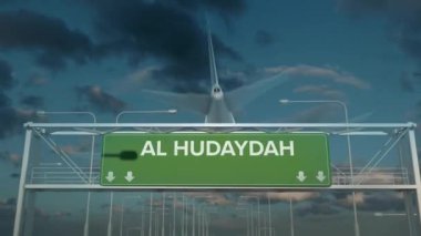 El Hudaydah 'a inen uçak.