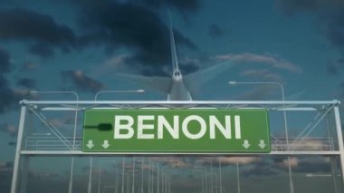Benoni Güney Afrika 'ya inen uçak.
