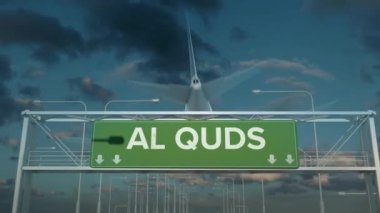 Al Quds Batı Şeria 'ya inen uçak.