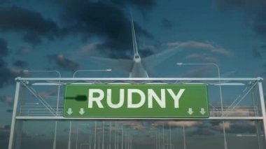 Rudny Kazakistan 'a inen uçak.