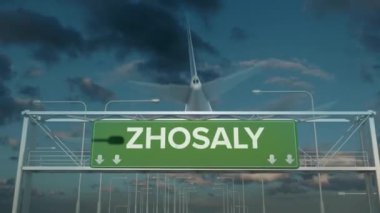Zhosaly Kazakistan 'a inen uçak.