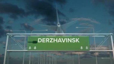 Derzhavinsk Kazakistan 'a inen uçak.