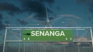 Senanga Zambiya 'ya inen uçak.