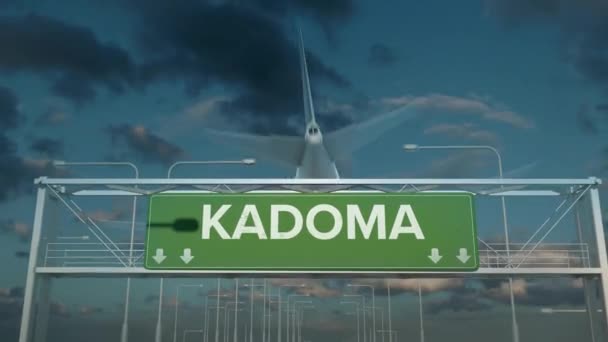 El avión aterrizando en Kadoma zimbabwe — Vídeos de Stock