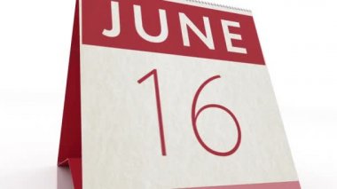 17 Haziran tarihli. Takvim değişikliği 17 Haziran canlandırması