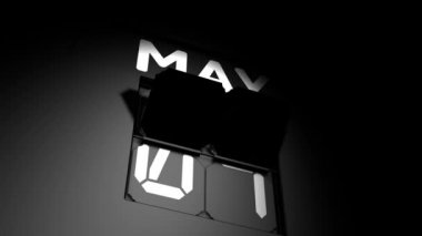 5 Mayıs tarihli. dijital takvim değişikliği 5 Mayıs canlandırması