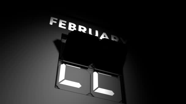 Date du 23 février. changement de calendrier numérique à l'animation du 23 février — Video