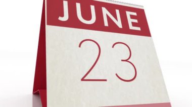 24 Haziran tarihi. Takvim değişikliği 24 Haziran canlandırması