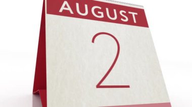 3 Ağustos tarihli. takvim değişikliği 3 Ağustos canlandırması