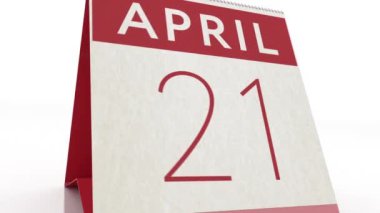 22 Nisan tarihli. Takvim değişikliği 22 Nisan canlandırması