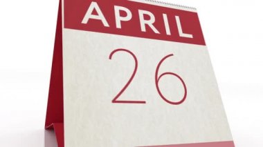 27 Nisan tarihli. Takvim değişikliği 27 Nisan canlandırması