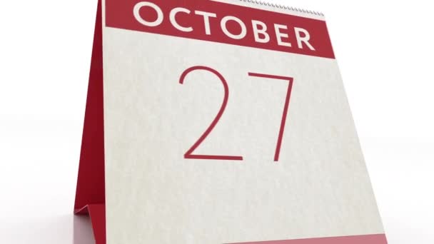 28 octobre date. changement de calendrier au 28 octobre animation — Video