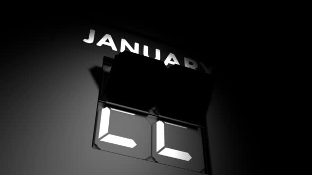 Date du 23 janvier. changement de calendrier numérique à l'animation du 23 janvier — Video