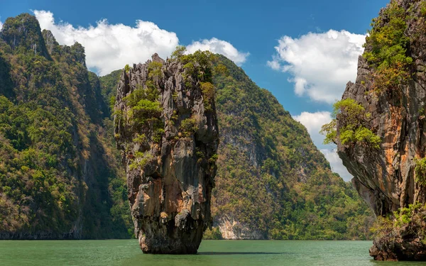 James Bond island in Thailand. Special shape rock in the sea. Popular tourist destination in thailand.