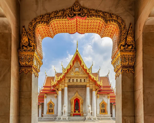 Framed temple. Bangkok marble temple