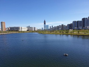 Gökdelenler - Nur-Sultan 'daki modern binalar, Kazakistan