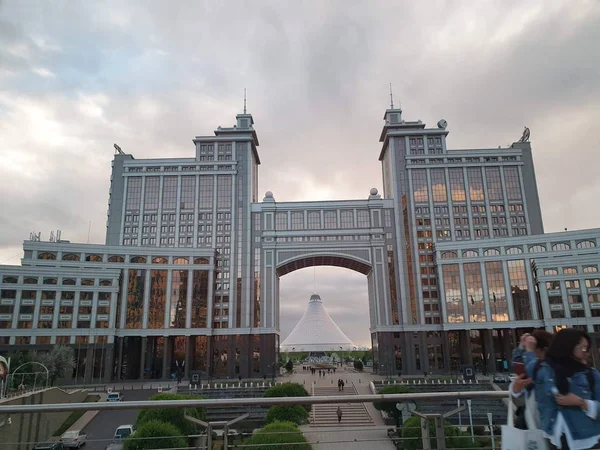 Skyscrapers Modern Buildings Nur Sultan Kazakhstan — Stock Photo, Image