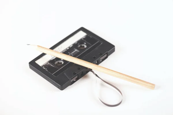 Kassette mit Bleistift — Stockfoto