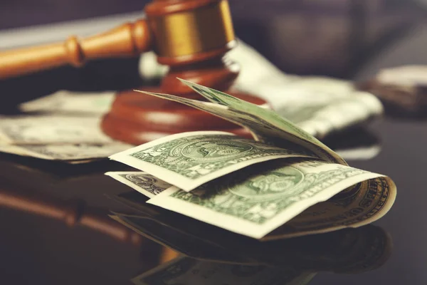 Judge with money — Stock Photo, Image