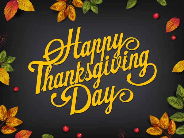 Illustration vectorielle Joyeux Thanksgiving — Image vectorielle