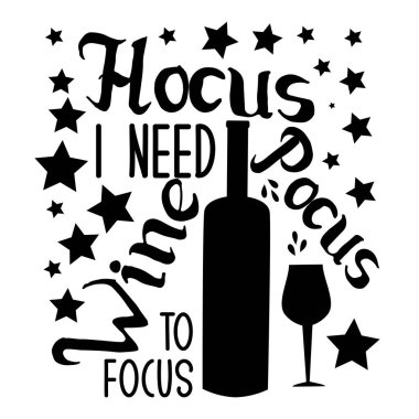 Hocus pocus i şarap şişesi, cam ve yıldız ile, odak-komik halloween metin şarap gerekir. Tekstil, t-shirt, afiş, afiş, hediye baskı için iyi.