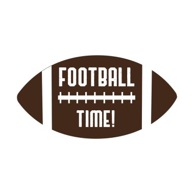 Futbol zamanı metni, Amerikan futbolu vektör grafikleri. Tişört, pster, bayrak, hatıra için.