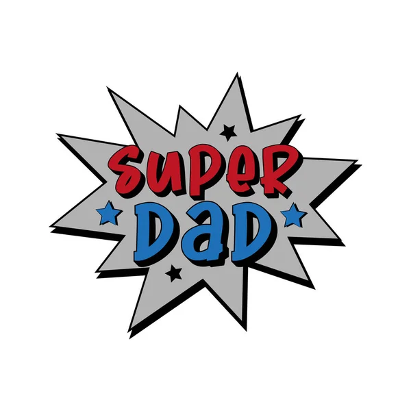 Super Dad Feliz Dia Pai Vetor Ilusão — Vetor de Stock