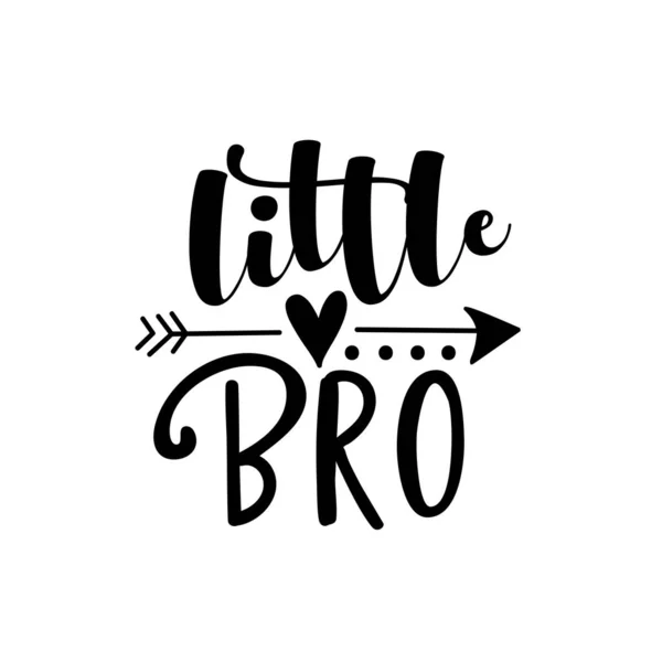 Küçük Bro Sembollü Metin Çocuk Kıyafetleri Bebek Shoower Tasarımı Poster — Stok Vektör
