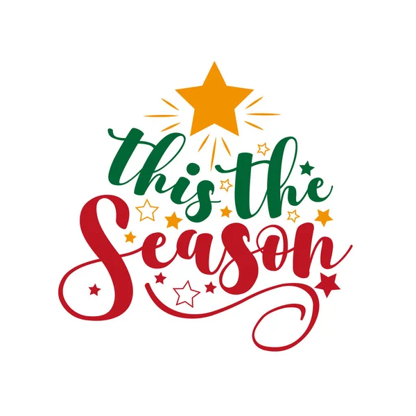 Das Ist Der Jahreszeitensatz Für Weihnachten Gut Für Grußkarten Postkarten — Stockvektor